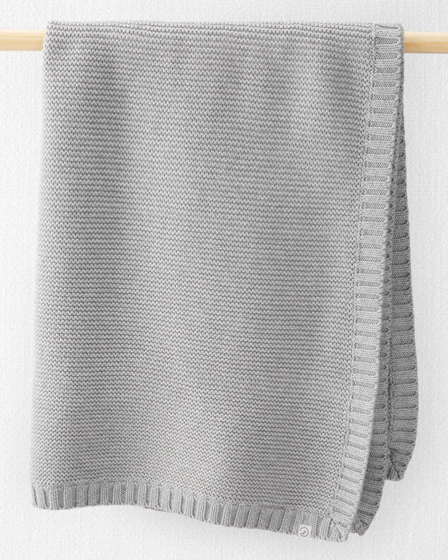 Product image 1 of Baby Organic Cotton Textured Knit Blanket in Gray