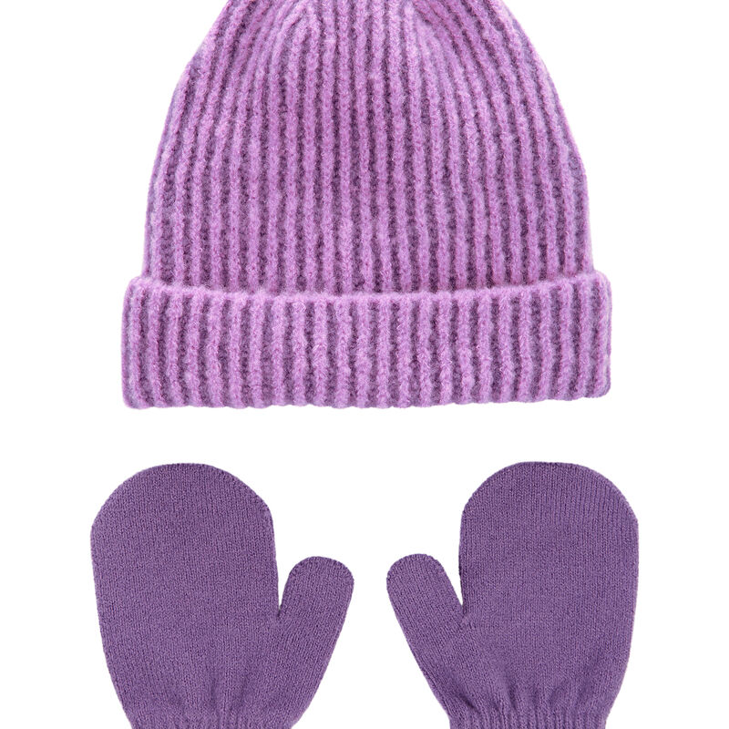 Purple Toddler 2Pack Beanie & Mittens