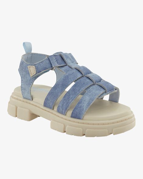  Product image 1 of Toddler Strappy Denim Sandals - Blue