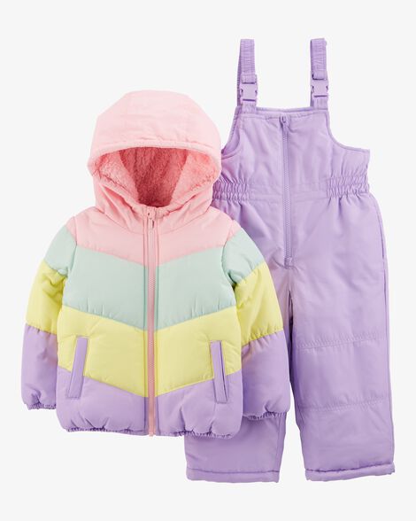Product image 1 of Baby 2-Piece Rainbow Snowsuit Set