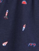 Navy - Kid 4th Of July Popsicle Romper, Selected