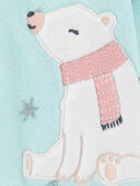 Blue - Baby Polar Bear Fleece Zip-Up Footie Sleep & Play Pajamas, Selected