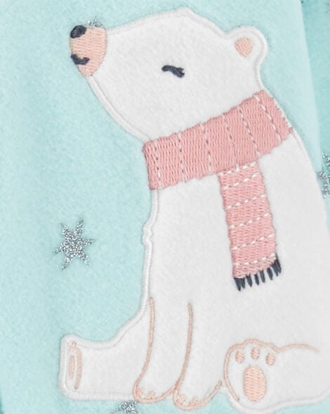  Product image 2 of Baby Polar Bear Fleece Zip-Up Footie Sleep & Play Pajamas