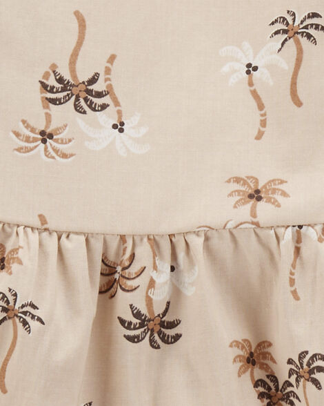 Baby Pink Centre Palm Tree Suit Set