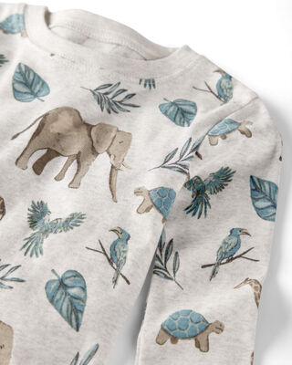 Product image 2 of Toddler Safari Print Organic Cotton 2-Piece Pajamas