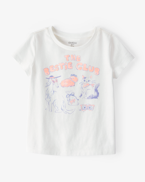 Toddler Besties Short-Sleeve Graphic Tee - Ivory