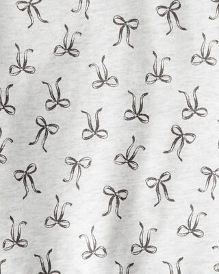 Product image 2 of Toddler Girl Bow Print Long-Sleeve Tee & Pant Set - Grey