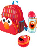Elmo - Sesame Street Little Kid Backpack Straw Bottle & Snack Cup Set - Elmo, Selected