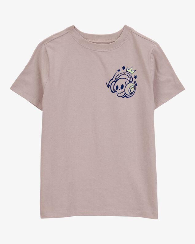 Product image 1 of Kid Skull Short-Sleeve Graphic Tee - Brown