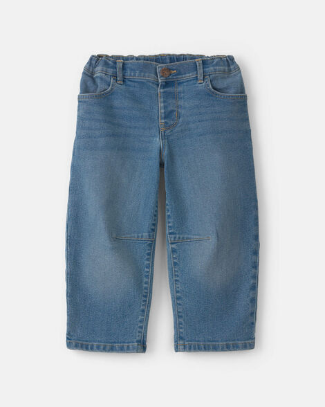 Toddler Girl Denim Barrel Jeans - Medium Wash