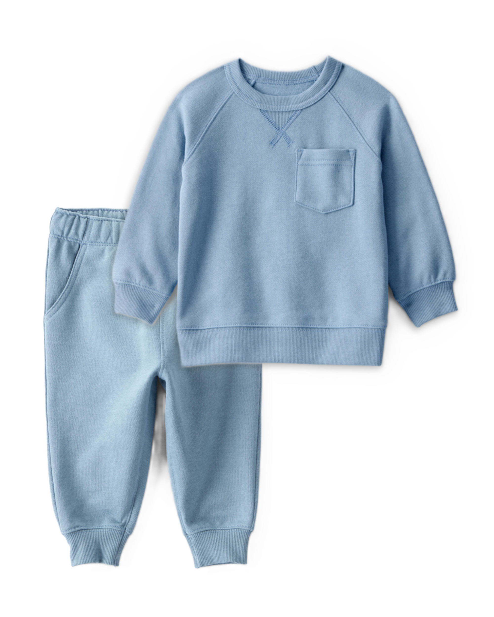 Baby Boy 2-Piece Daydream Fleece Long-Sleeve Sweatshirt & Joggers Set - Pink/Blue