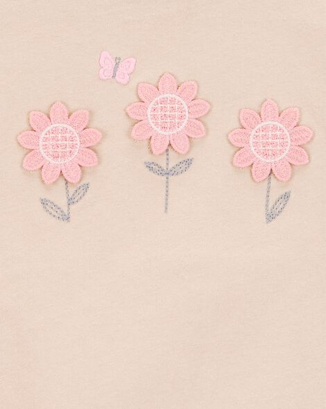 Product image 2 of Baby Floral Short-Sleeve Top - Tan
