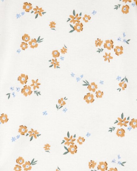Baby 5-Pack Floral Short-Sleeve Cotton Bodysuits