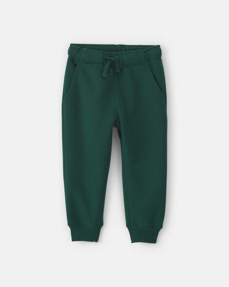 toddler boy fleece joggers - dark green
