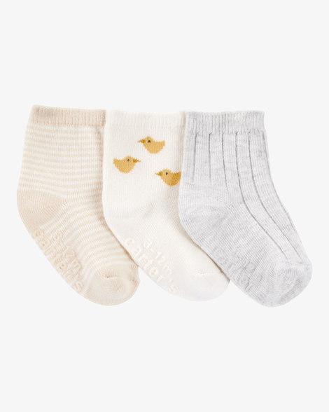 baby 3-pack chick ankle socks