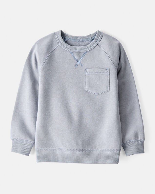 Product image 1 of Toddler Boy Solid Fleece Long-Sleeve Sweatshirt - Grey
