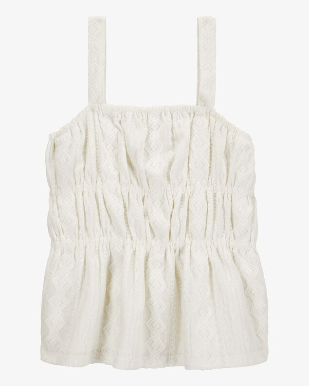 Product image 1 of Kid Ruched Textured Tank - Cream