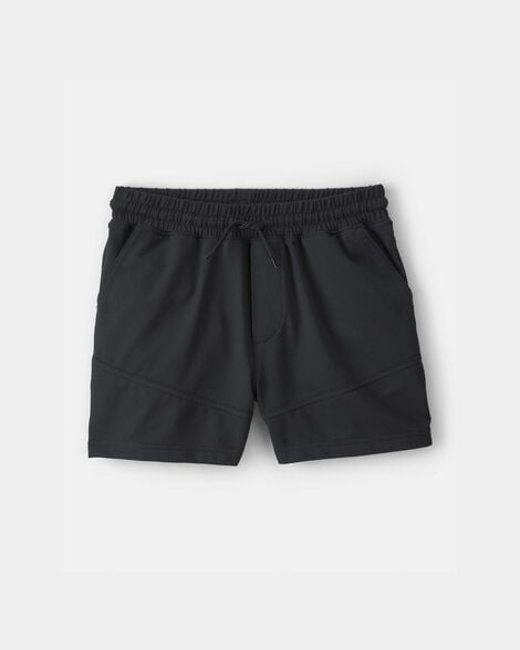boys mesh active shorts - black