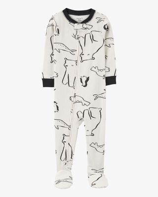 Product image 1 of Baby 1-Piece Arctic Animal Print Footie Pajamas