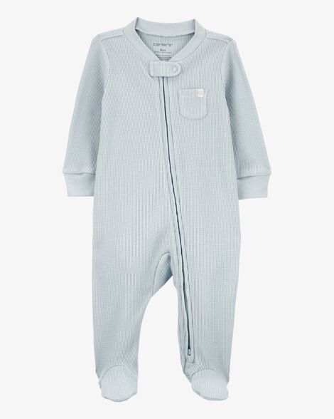  Product image 1 of Baby 2-Way Zip Waffle Knit Sleep & Play Pajamas