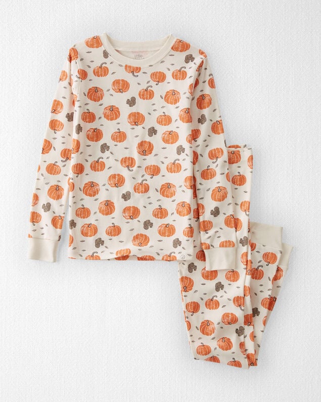 Product image 1 of Kid Organic Cotton Pajamas in Harvest Pumpkins