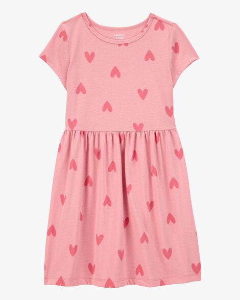  Product image 1 of Kid Heart-Print Short-Sleeve Dress