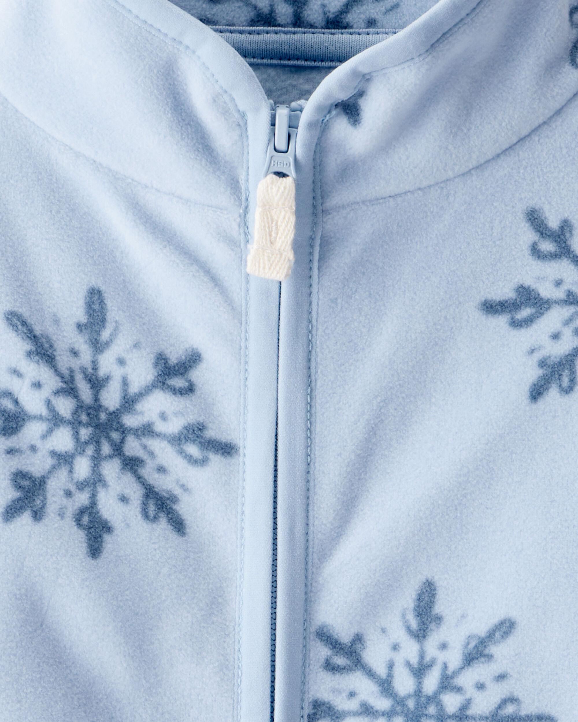 Toddler Girl Snowflake Microfleece Zip-Up Jacket - Blue