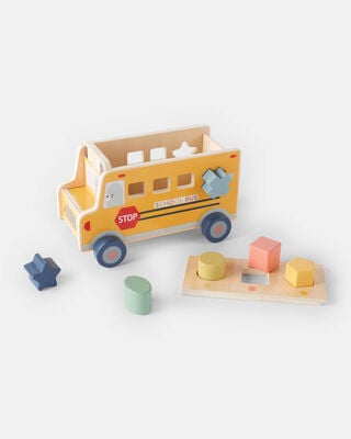 Product image 2 of School Bus Wooden Activity Toy Set