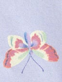 Light Purple - Baby Butterfly Print Fleece Jacket, Selected