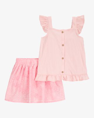 Product image 1 of Toddler 2-Piece Print Skort Set - Pink