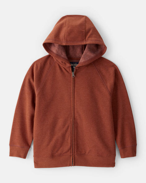 Boys DayDream Fleece Zip-Up Hoodie - Brown