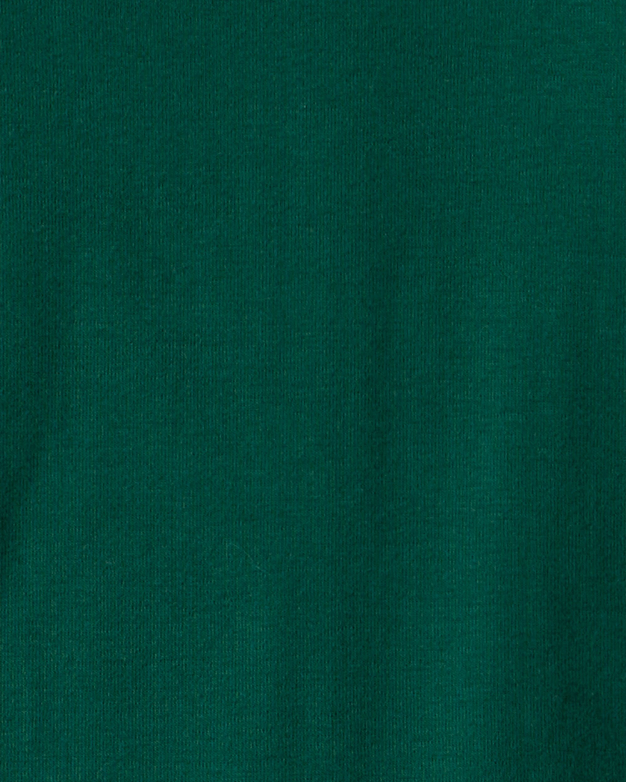Kid Snowman Fair Isle Cotton Long-Sleeve Snug Fit 2-Piece Pajamas - Green/White