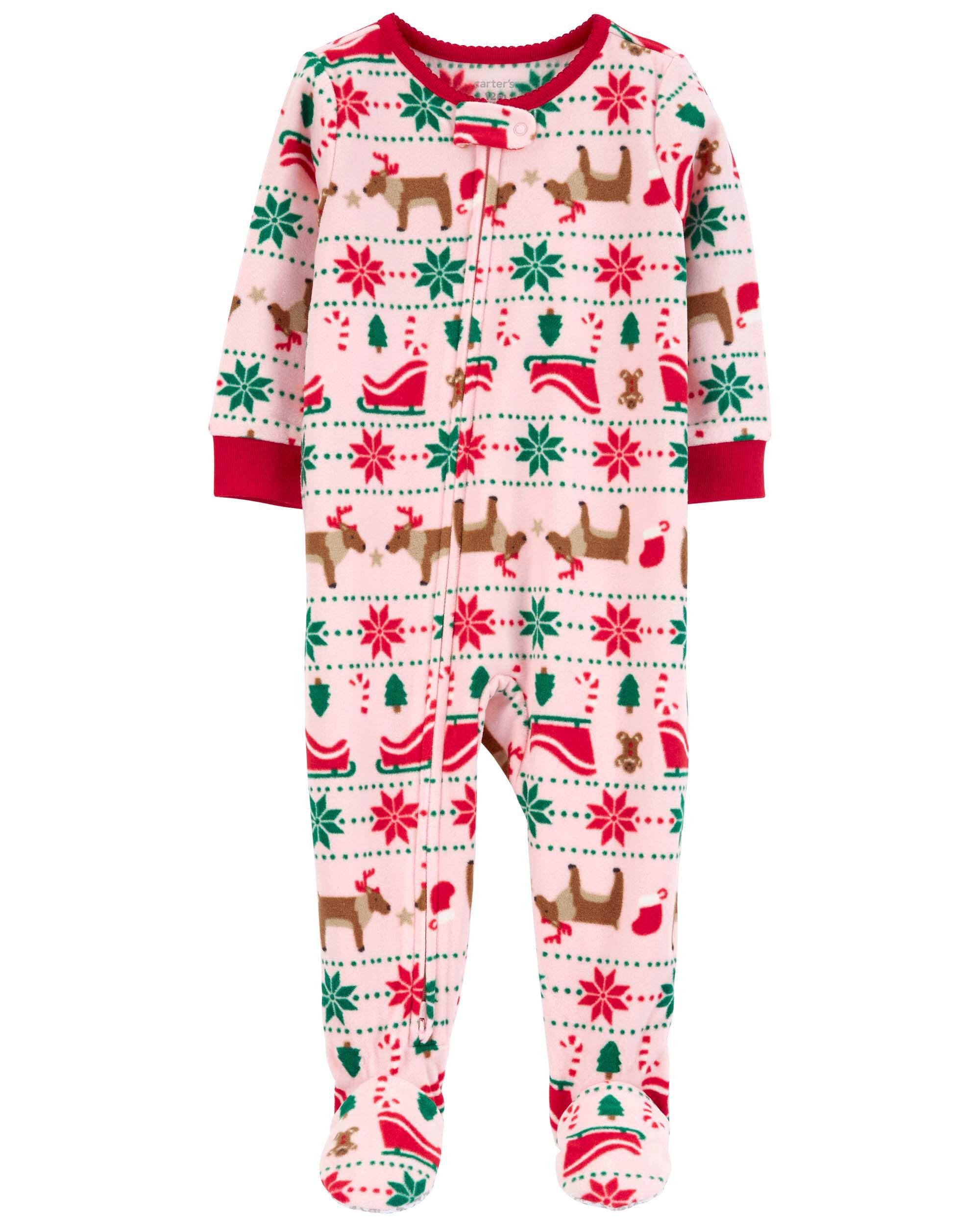 Baby 1 Piece Fair Isle Fleece Footie Pajamas Carter s Carter s