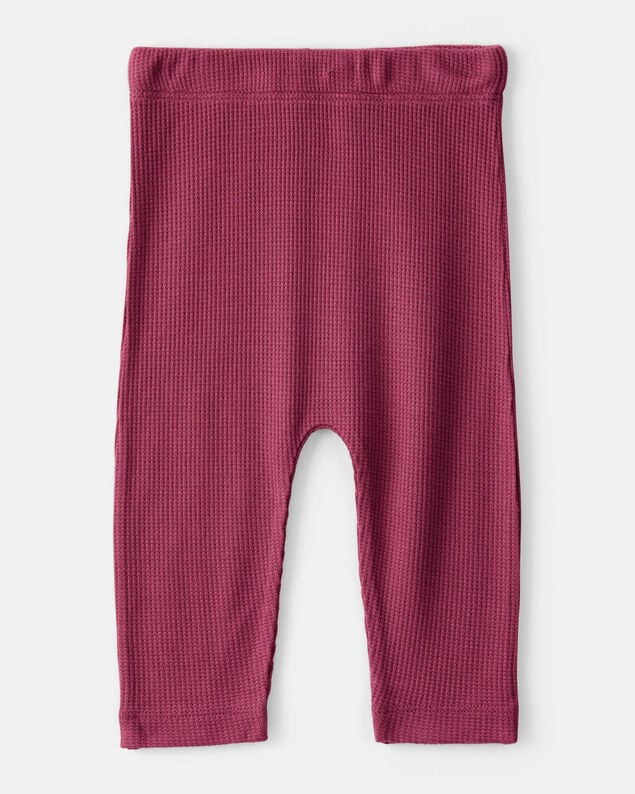 Product image 2 of Baby Girl 2-Pack Deer & Floral Print PurelySoft Pull-On Pants - Burgundy/Pink