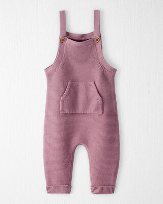 Product image 1 of Baby Girl Organic Cotton Sweater Knit Overalls