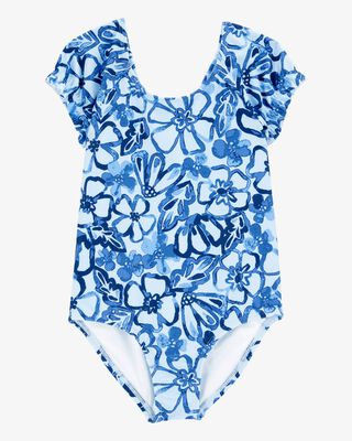 Product image 1 of Toddler 1-Piece Floral Swimsuit - Blue