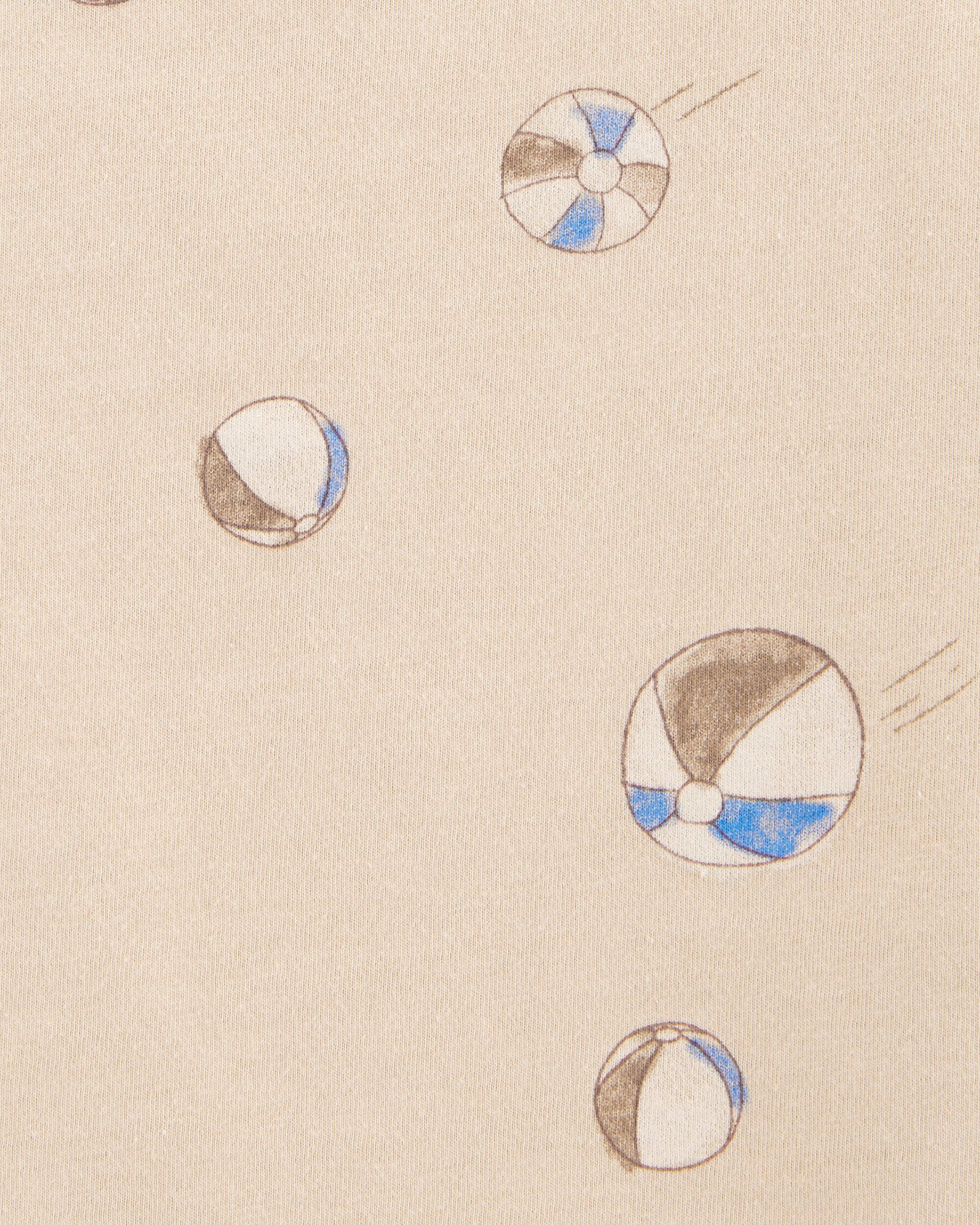 Toddler Beach Ball Graphic Tank - Tan