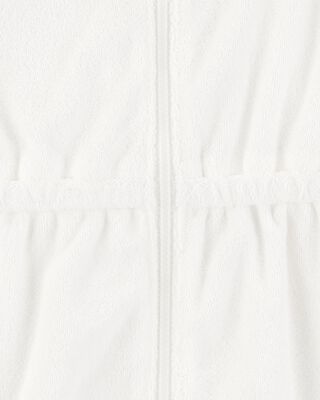 Product image 2 of Toddler Hooded Terry Cloth Swim Cover-Up Dress - White