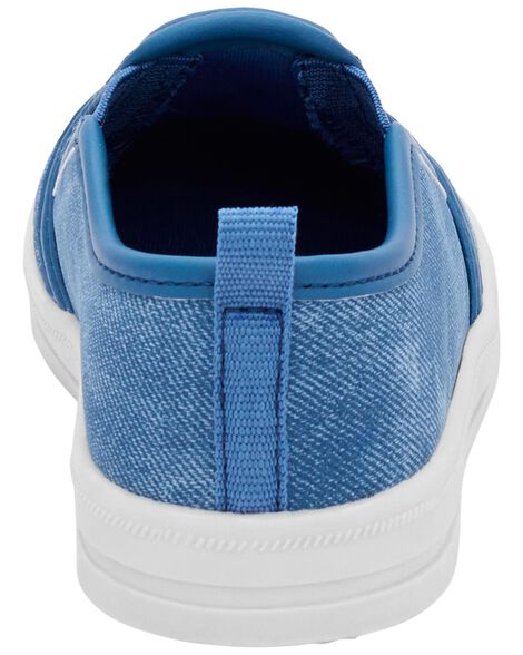  Product image 3 of Kid Quilted Chambray Pull-On Sneakers