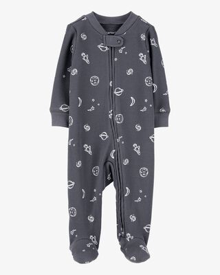 Product image 1 of Baby Space Print 2-Way Zip Thermal Sleep & Play - Grey