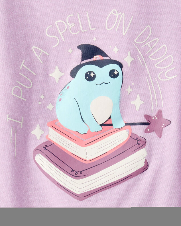 Product image 2 of Toddler Girl I Put A Spell On Daddy Short-Sleeve Graphic Tee - Purple
