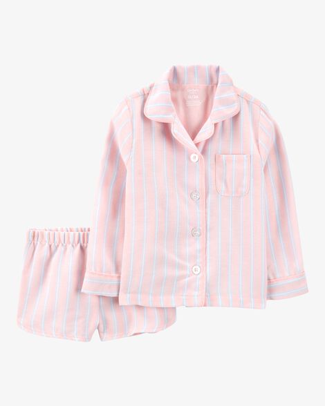  Product image 1 of Toddler Striped Loose Fit 2-Piece Pajamas - Purple