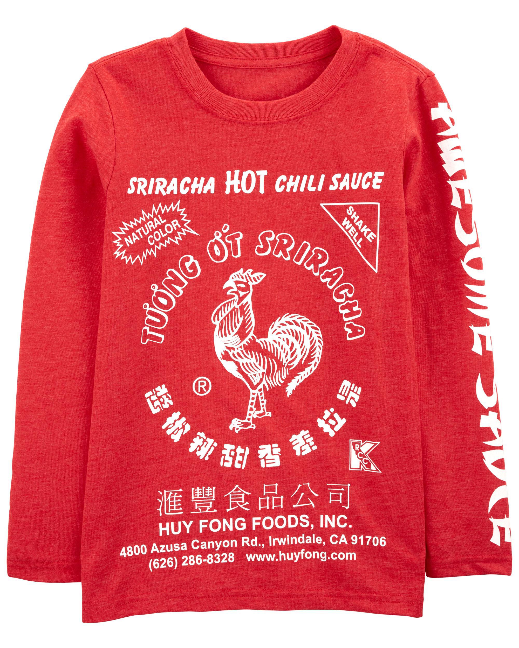 Kid Sriracha Long-Sleeve Graphic Tee - Red