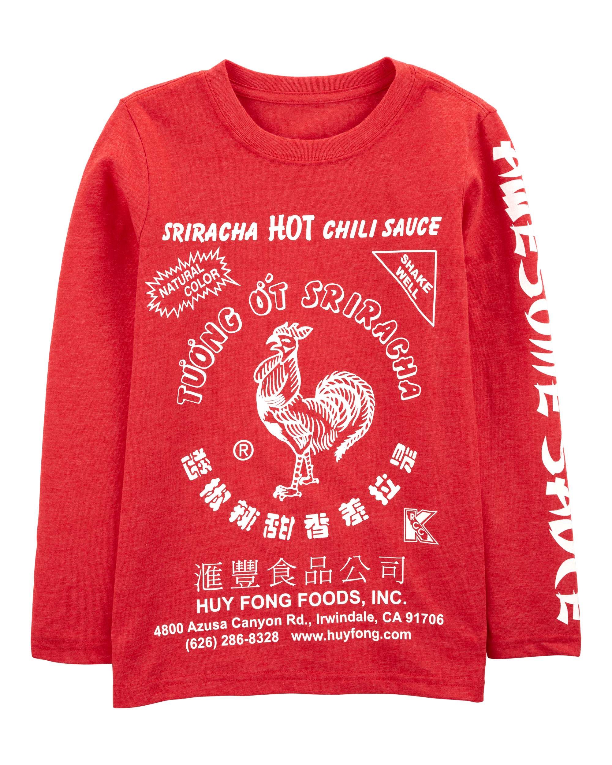Kid Sriracha Long-Sleeve Graphic Tee - Red