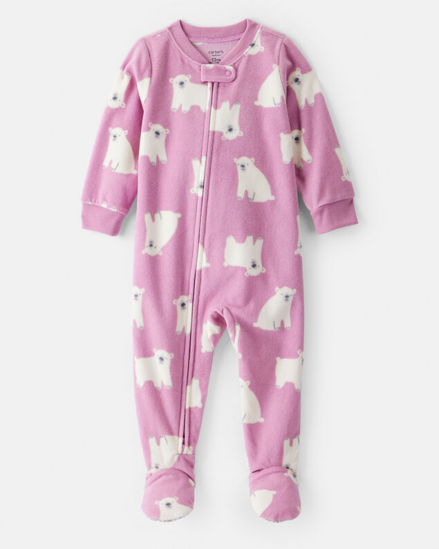 Product image 1 of Toddler Girl Polar Bear Loose Fit Long-Sleeve 1-Piece Pajamas