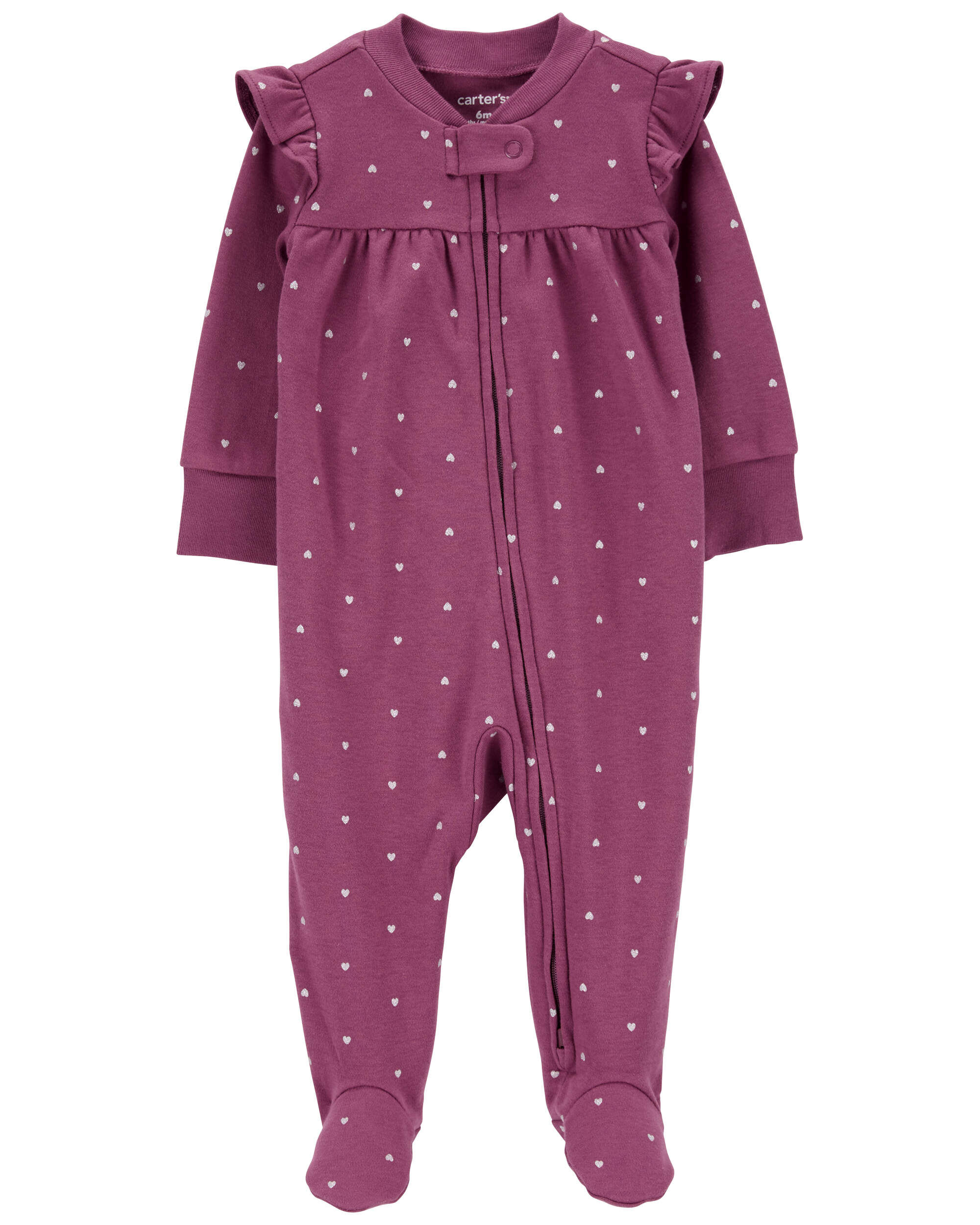 Baby Heart 2-Way Zip Cotton Sleep & Play Pajamas - Carter's