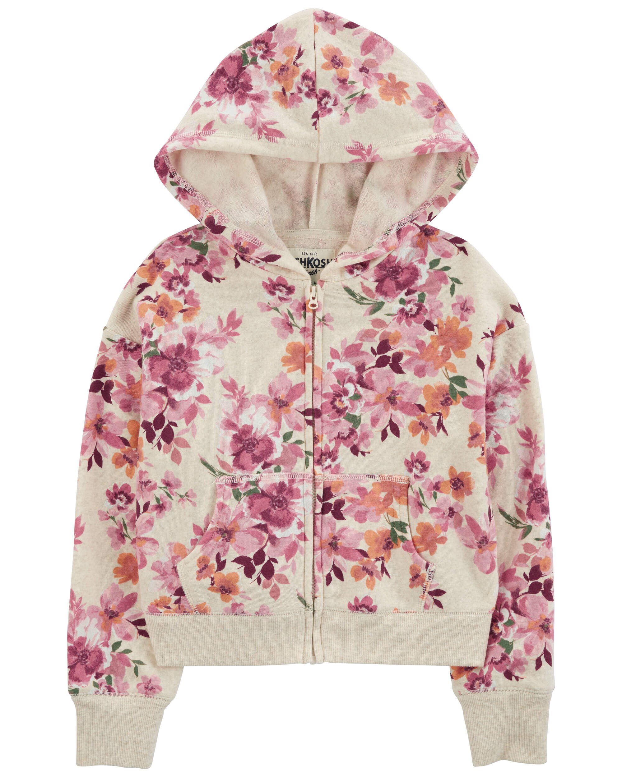 Kid Floral Print Fleece Jacket - OshKosh | Carter's