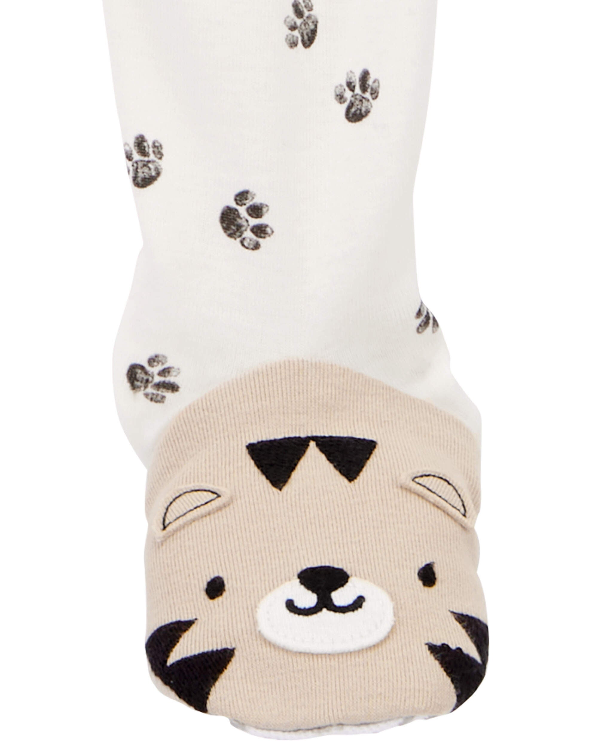 Toddler 1 Piece Tiger Paw 100 Snug Fit Cotton Footie Pajamas Carter s Carter s