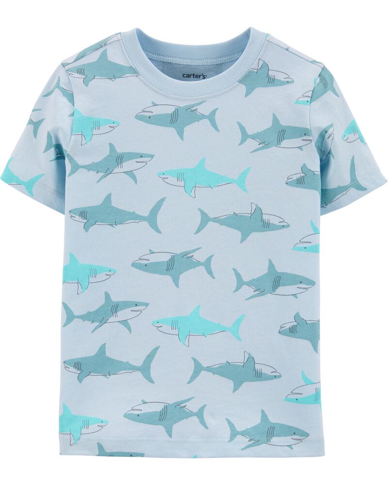 Blue Toddler Shark Jersey Tee | carters.com