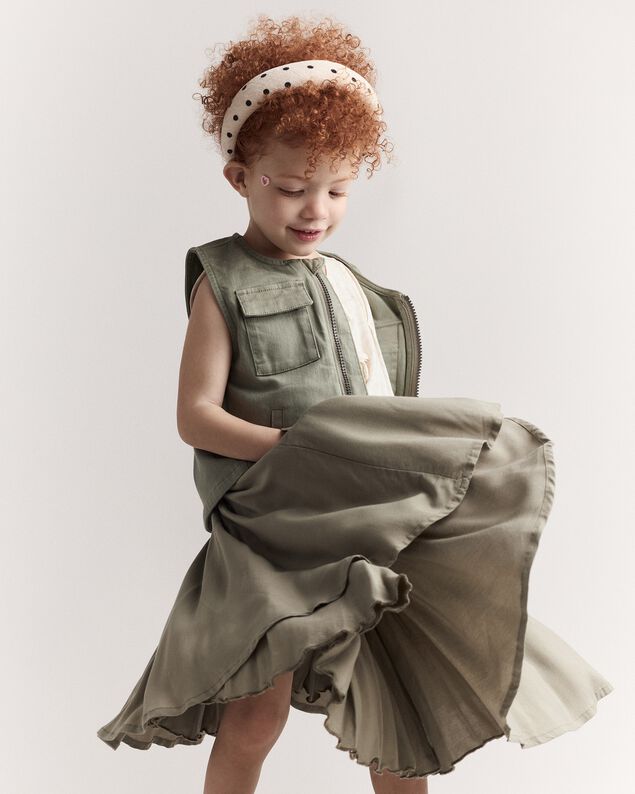 Product image 2 of Toddler Girl Avenue Twirl™ Midi Skirt - Olive